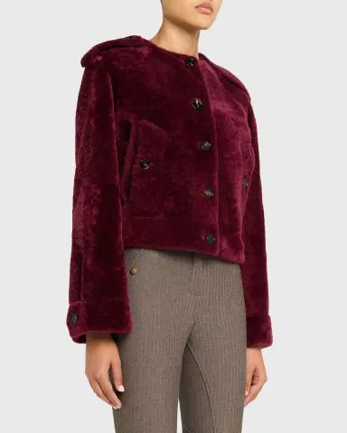 Burberry Lamb Shearling Single-Breasted Jacket | Thumbnail 8 Burberry Lamb Shearling Single-Breasted Jacket | Thumbnail 8