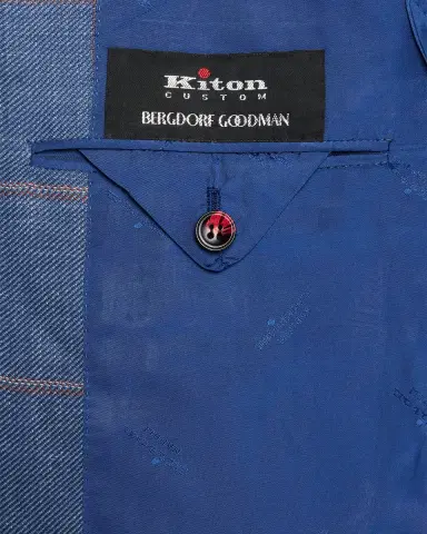 Kiton Men's Cashmere, Silk, and Linen Windowpane Sport Coat | Thumbnail 10