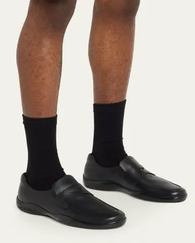 Prada Men's Toblach Calf Leather Loafers | Thumbnail 2 Prada Men's Toblach Calf Leather Loafers | Thumbnail 2