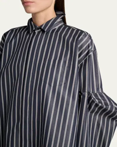 sacai Striped Poplin Oversized Button-Down Shirt | Thumbnail 5 sacai Striped Poplin Oversized Button-Down Shirt | Thumbnail 5