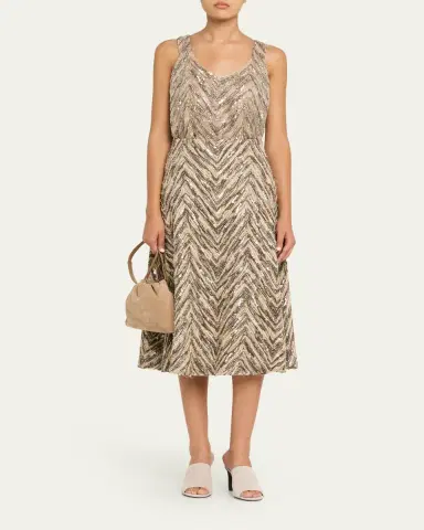 Brunello Cucinelli Bead & Sequin Silk Crepe Tank | Thumbnail 2