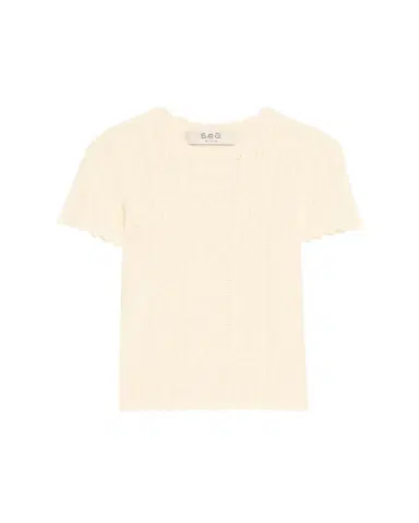 Sea Georgia Pointelle Knit Short-Sleeve Top | Thumbnail 1