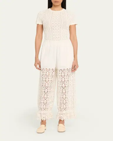 Sea Leila Eyelet Embroidered Pants | Thumbnail 2 Sea Leila Eyelet Embroidered Pants | Thumbnail 2