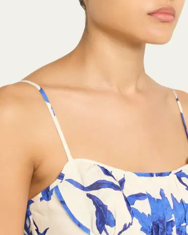 Cara Cara Alba Printed Fit-&-Flare Linen Top | Thumbnail 5 Cara Cara Alba Printed Fit-&-Flare Linen Top | Thumbnail 5