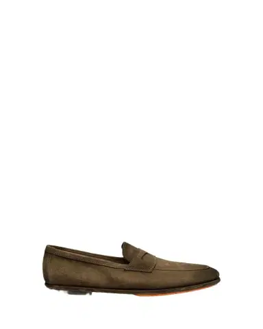 Santoni Men's Carlo Burnished Suede Driving Shoes | Thumbnail 1