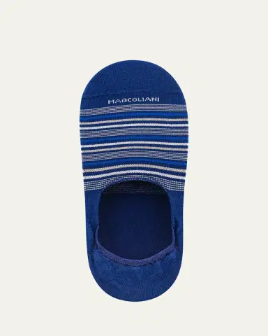 Marcoliani Men's Torino Stripe No-Show Socks | Thumbnail 2 Marcoliani Men's Torino Stripe No-Show Socks | Thumbnail 2