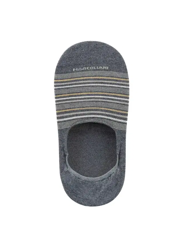 Marcoliani Men's Torino Stripe No-Show Socks