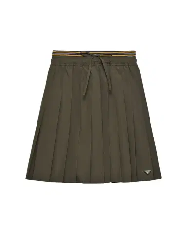 Prada Layered Cotton Pleated Pull-On Skirt | Thumbnail 1