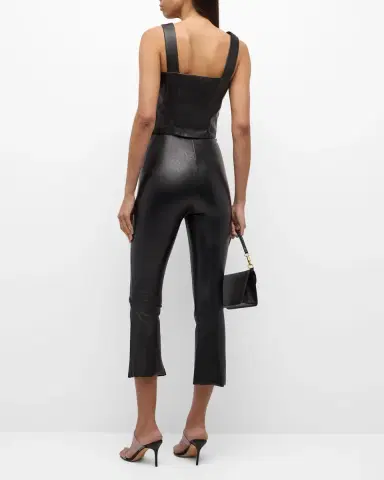 Commando Faux Leather Cropped Flare Pants | Thumbnail 2 Commando Faux Leather Cropped Flare Pants | Thumbnail 2