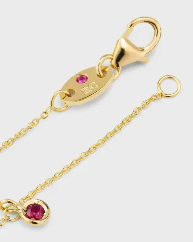 Roberto Coin 18K Yellow Gold Ruby 5 Station Bracelet | Thumbnail 4