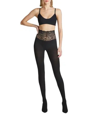 Commando Sexy Ultimate Opaque Lace-Trim Tights | Thumbnail 1