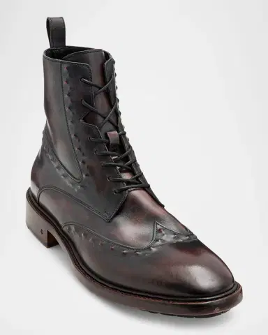 JOHN VARVATOS Men's Fleetwood Ghost Stud Leather Boots | Thumbnail 2