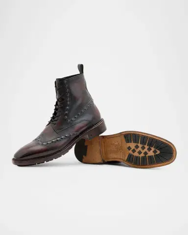 JOHN VARVATOS Men's Fleetwood Ghost Stud Leather Boots | Thumbnail 3