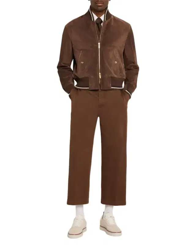 Thom Browne Men 's Browne 65 Suede Bomber Jacket