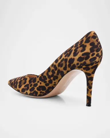 Gianvito Rossi 85mm Gianvito Leopard Suede Pointed-Toe Pumps | Thumbnail 3