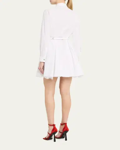 Versace Belted Long-Sleeve Mini Shirtdress | Thumbnail 3 Versace Belted Long-Sleeve Mini Shirtdress | Thumbnail 3