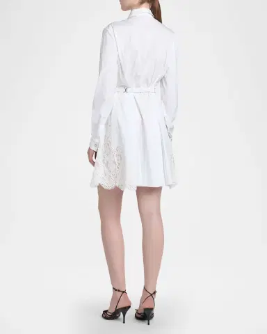Versace Belted Long-Sleeve Mini Shirtdress | Thumbnail 7 Versace Belted Long-Sleeve Mini Shirtdress | Thumbnail 7