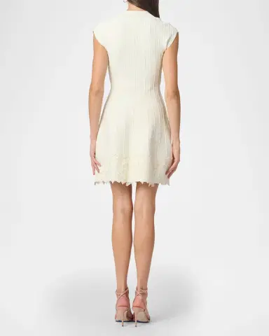Shoshanna Azalea Seamed Lace-Trim Mini Dress | Thumbnail 2 Shoshanna Azalea Seamed Lace-Trim Mini Dress | Thumbnail 2