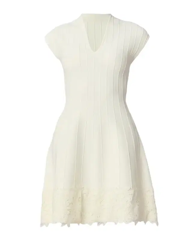 Shoshanna Azalea Seamed Lace-Trim Mini Dress