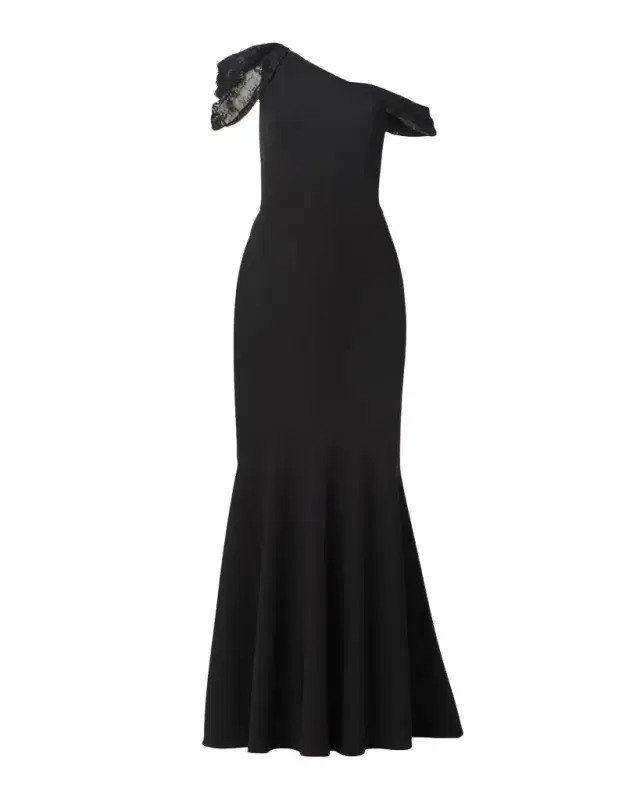 Shoshanna Tayla One-Shoulder Mermaid Gown