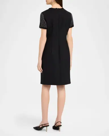 Oscar de la Renta Bugle Bead Embroidered Cocktail Dress | Thumbnail 3 Oscar de la Renta Bugle Bead Embroidered Cocktail Dress | Thumbnail 3