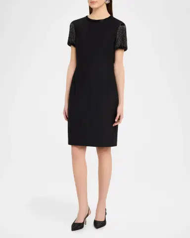 Oscar de la Renta Bugle Bead Embroidered Cocktail Dress | Thumbnail 4 Oscar de la Renta Bugle Bead Embroidered Cocktail Dress | Thumbnail 4