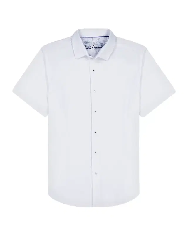 Men 's Tonal Cotton Short-Sleeve Shirt