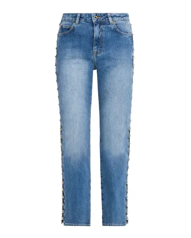 Amelia Embellished Straight Jeans