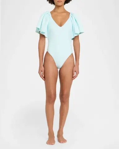 SIMKHAI Cassidie Flutter One-Piece Swimsuit | Thumbnail 2
