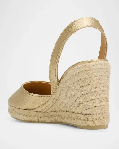 Castañer Carissa Metallic Leather Wedge Espadrilles | Thumbnail 3 Castañer Carissa Metallic Leather Wedge Espadrilles | Thumbnail 3