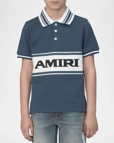 Amiri Boy 's  Sport Short-Sleeve Polo Shirt, Size -12 | Thumbnail 3