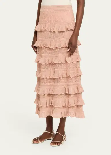 Zimmermann Rebellion Lace Frill Midi Skirt | Thumbnail 4 Zimmermann Rebellion Lace Frill Midi Skirt | Thumbnail 4