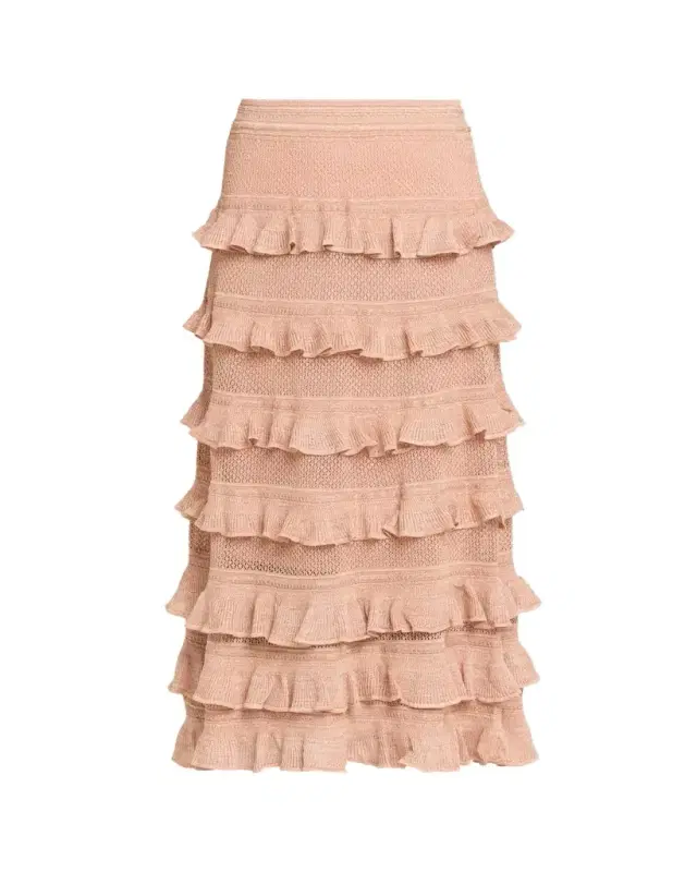 Rebellion Lace Frill Midi Skirt