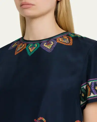 Etro Paisley Silk Habotai Short-Sleeve Mini Tunic Dress | Thumbnail 5 Etro Paisley Silk Habotai Short-Sleeve Mini Tunic Dress | Thumbnail 5