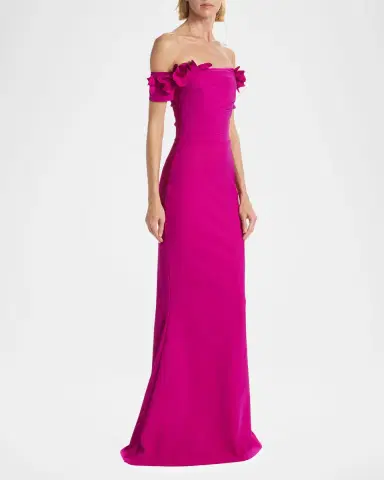 Chiara Boni La Petite Robe Yiana Off-Shoulder Mermaid Gown | Thumbnail 3