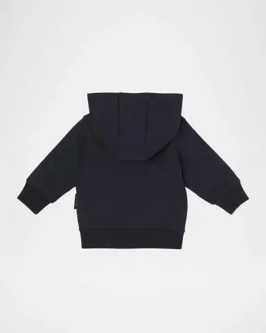 Moncler Boy's Logo Cotton Zip-Front Hoodie, Size 6M-3 | Thumbnail 2