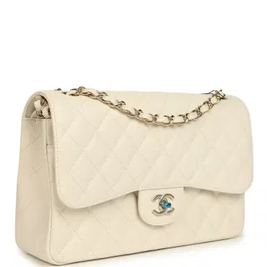 Chanel Chanel Jumbo Classic Double Flap Bag Cream Caviar Gold Hardware | Thumbnail 2 Chanel Chanel Jumbo Classic Double Flap Bag Cream Caviar Gold Hardware | Thumbnail 2