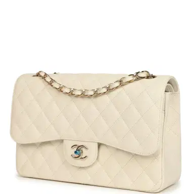 Chanel Chanel Jumbo Classic Double Flap Bag Cream Caviar Gold Hardware | Thumbnail 3 Chanel Chanel Jumbo Classic Double Flap Bag Cream Caviar Gold Hardware | Thumbnail 3