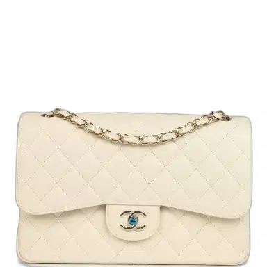 Chanel Chanel Jumbo Classic Double Flap Bag Cream Caviar Gold Hardware | Thumbnail 1 Chanel Chanel Jumbo Classic Double Flap Bag Cream Caviar Gold Hardware | Thumbnail 1