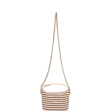 Chanel Chanel Mini Hobo Pouch with Chain Light Pink, Brown and White Crochet and Lambskin Light Gold Hardware | Thumbnail 7 Chanel Chanel Mini Hobo Pouch with Chain Light Pink, Brown and White Crochet and Lambskin Light Gold Hardware | Thumbnail 7