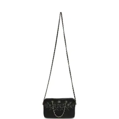 Chanel Chanel Mini Timeless Classic Barrel Bag with Chain Black Shiny Caviar Light Gold Hardware | Thumbnail 6 Chanel Chanel Mini Timeless Classic Barrel Bag with Chain Black Shiny Caviar Light Gold Hardware | Thumbnail 6
