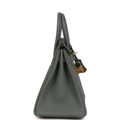 HERMÈS Hermes Birkin 25 Vert Amande Togo Gold Hardware | Thumbnail 4 HERMÈS Hermes Birkin 25 Vert Amande Togo Gold Hardware | Thumbnail 4