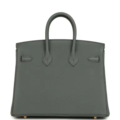 HERMÈS Hermes Birkin 25 Vert Amande Togo Gold Hardware | Thumbnail 5 HERMÈS Hermes Birkin 25 Vert Amande Togo Gold Hardware | Thumbnail 5
