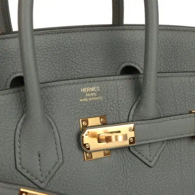 HERMÈS Hermes Birkin 25 Vert Amande Togo Gold Hardware | Thumbnail 7 HERMÈS Hermes Birkin 25 Vert Amande Togo Gold Hardware | Thumbnail 7
