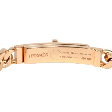 HERMÈS Hermes Kelly Gourmette Bracelet XS 18K Rose Gold Hardware | Thumbnail 5 HERMÈS Hermes Kelly Gourmette Bracelet XS 18K Rose Gold Hardware | Thumbnail 5