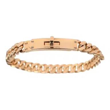 HERMÈS Hermes Kelly Gourmette Bracelet XS 18K Rose Gold Hardware | Thumbnail 1 HERMÈS Hermes Kelly Gourmette Bracelet XS 18K Rose Gold Hardware | Thumbnail 1