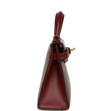 HERMÈS Hermes Kelly Sellier 20 Rouge H Box Gold Hardware | Thumbnail 3