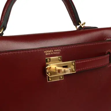 HERMÈS Hermes Kelly Sellier 20 Rouge H Box Gold Hardware | Thumbnail 7