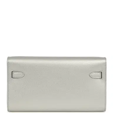 HERMÈS Hermes Kelly Wallet To Go Argent Chevre Chamkilight Palladium Hardware | Thumbnail 4 HERMÈS Hermes Kelly Wallet To Go Argent Chevre Chamkilight Palladium Hardware | Thumbnail 4