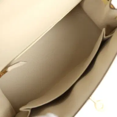 HERMÈS Hermes Special Order (HSS) Kelly Sellier 25 Craie and Jaune Poussin Epsom Gold Hardware | Thumbnail 8